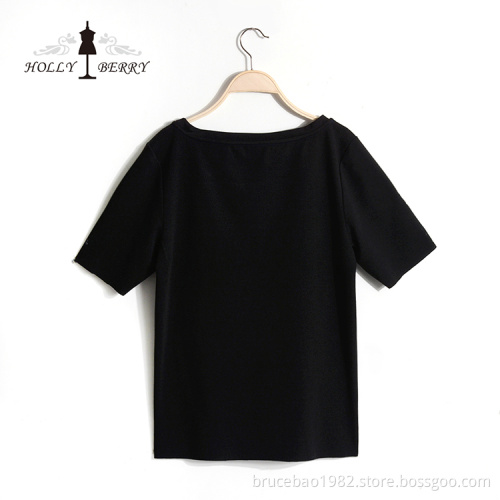 New Design Unlined Navy Regular Blouse